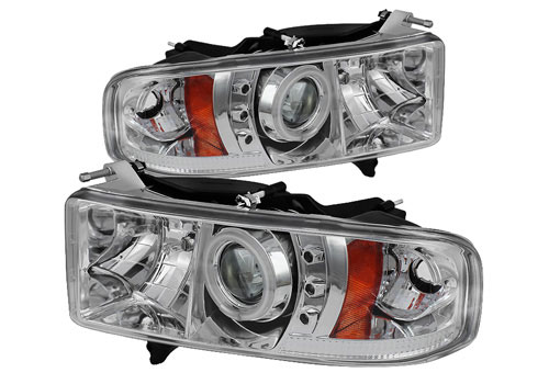 Spyder Projector Chrome CCFL Headlights 94-01 DODGE RAM Sport - Click Image to Close